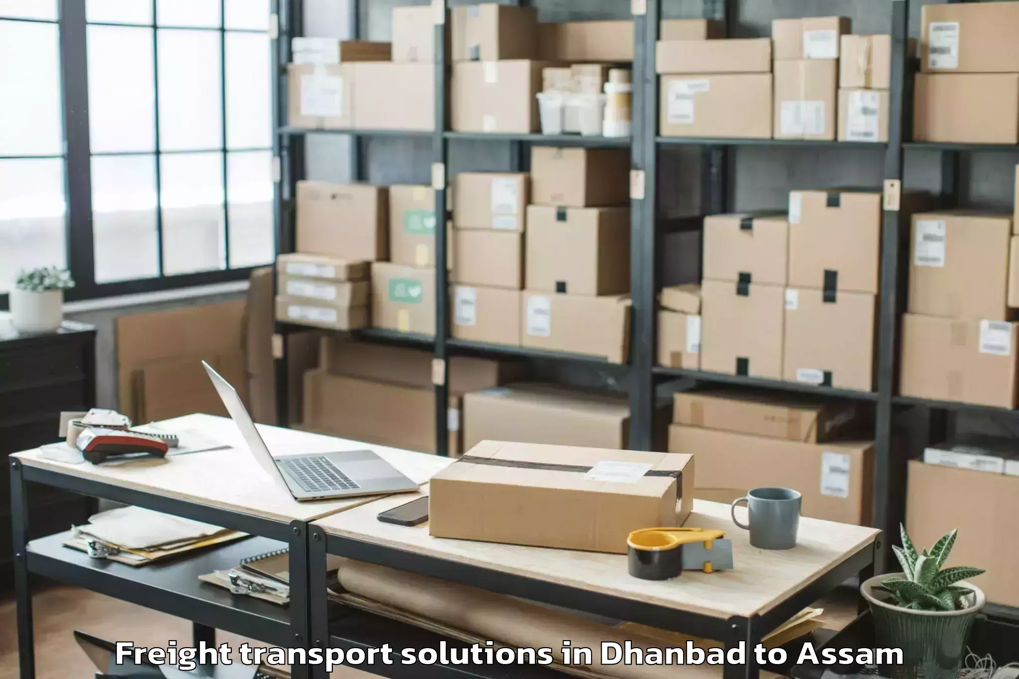 Easy Dhanbad to Pandu Freight Transport Solutions Booking